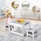 Kids Table Chairs Set With Storage Boxes Blackboard Whiteboard Drawing